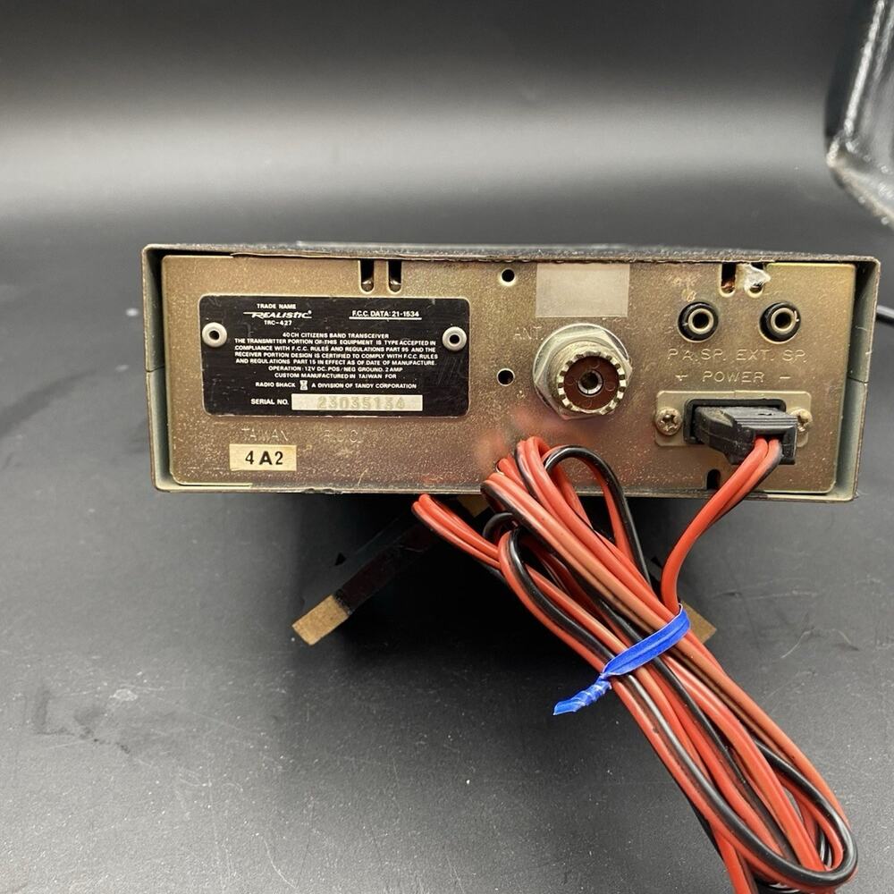 Realistic TRC-427 CB Mobile In-Vehicle Radio Tested. Works. - Picture 8 of 12